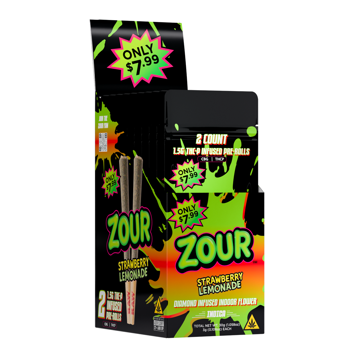 2CT THCP STRAWBERRY LEMONADE PREROLLS