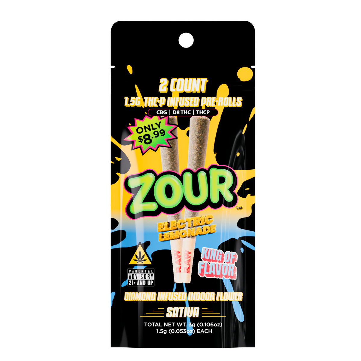 2CT THCP ELECTRIC LEMONADE PREROLLS