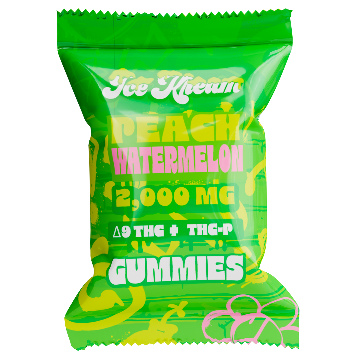 Ice Kream Peach Watermelon Single 2000mg Gummy