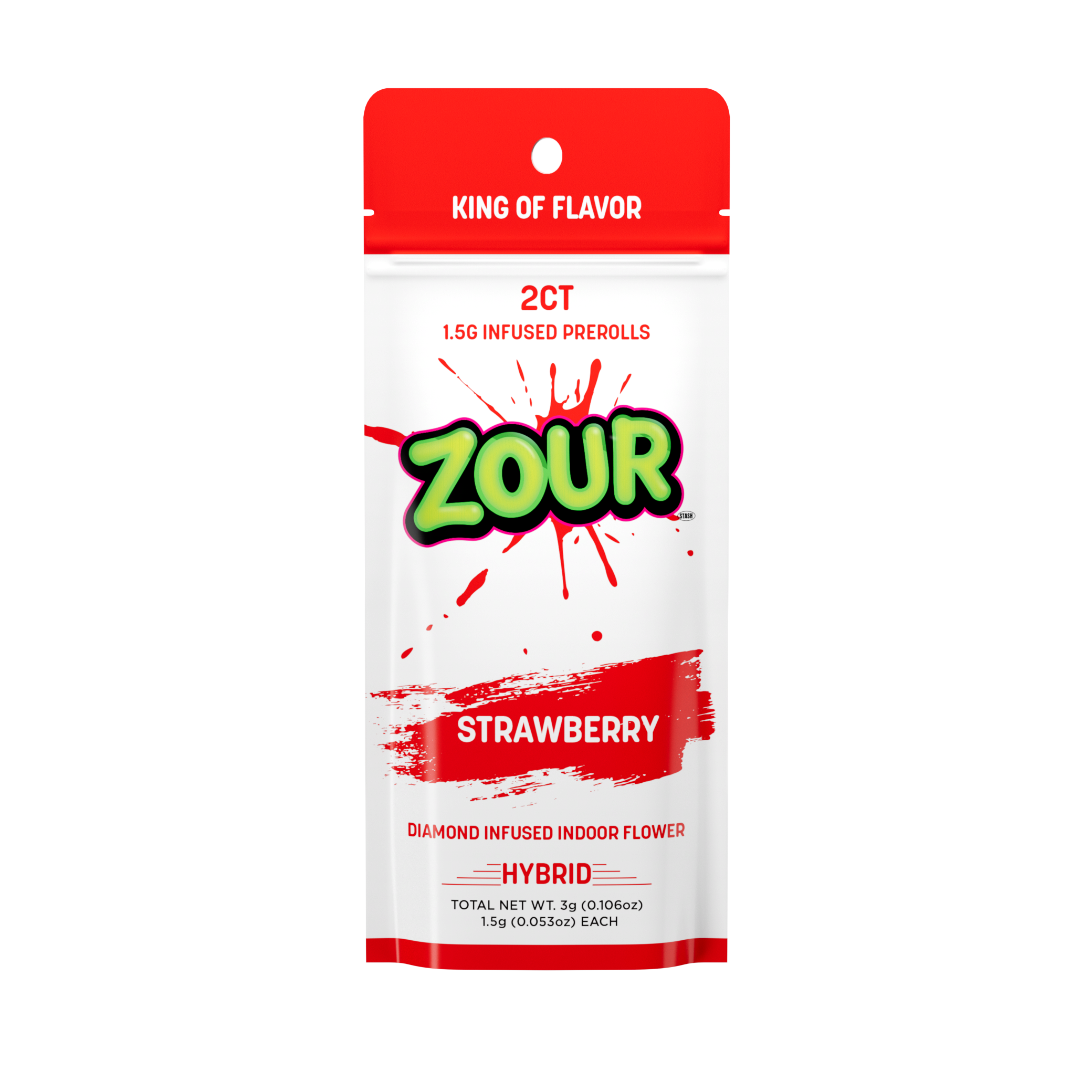 Tx 2CT STRAWBERRY DIAMOND INFUSED PREROLLS