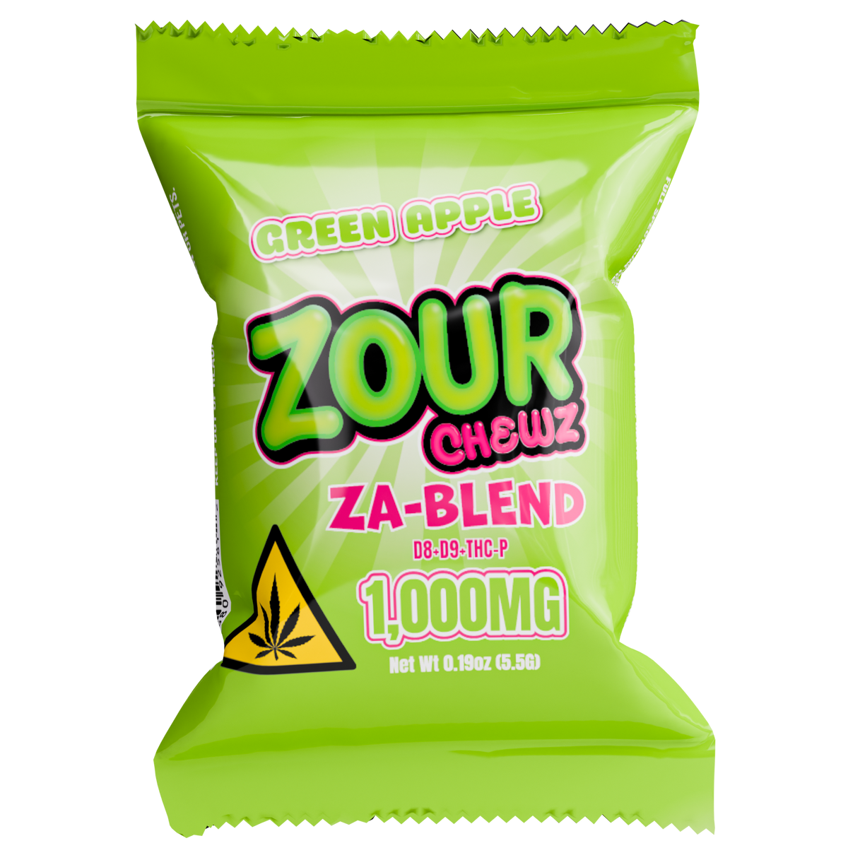 Zour Chewz Green Apple 1000mg Edible