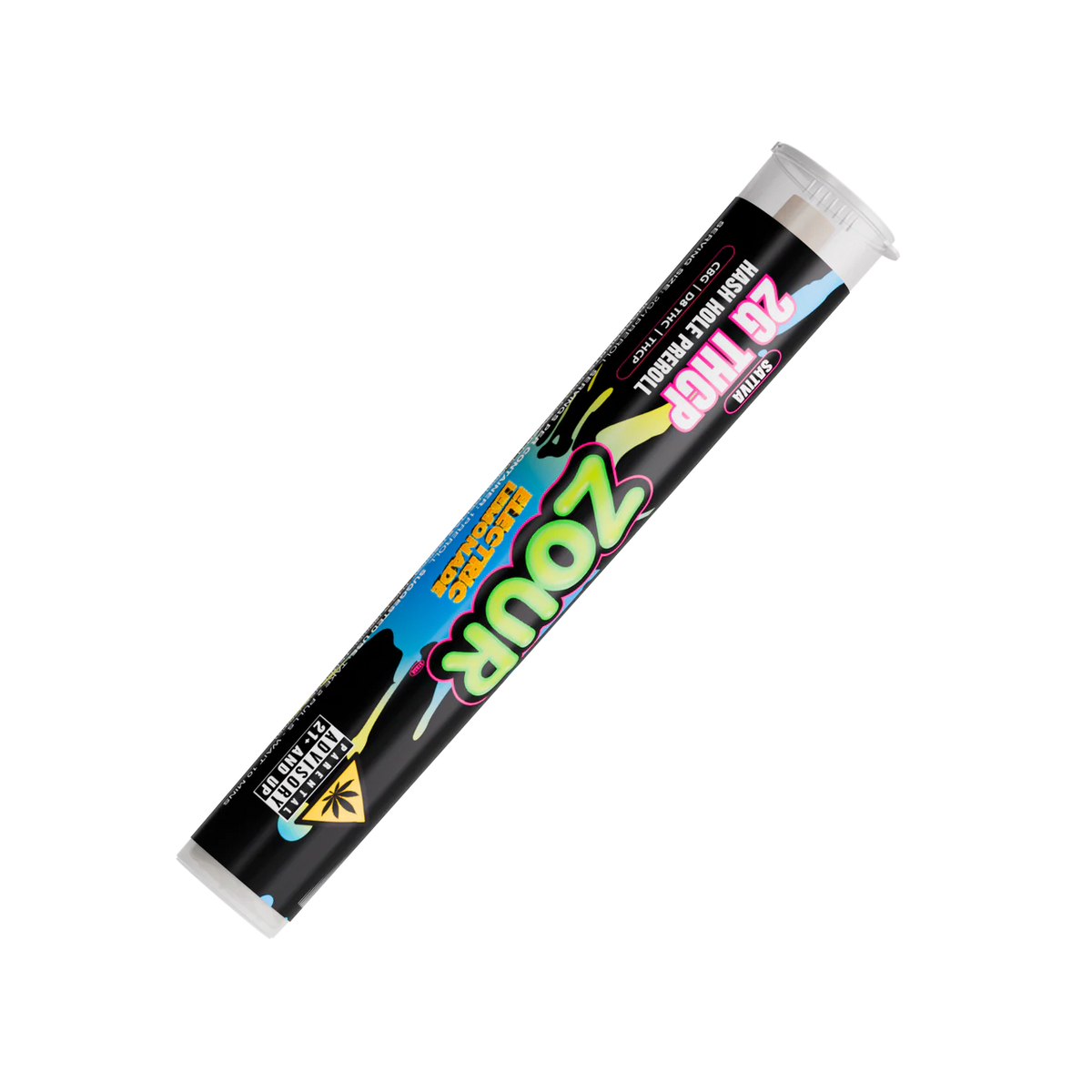 Zour Stash Electric Lemonade THCP Hash Hole Sideways tube