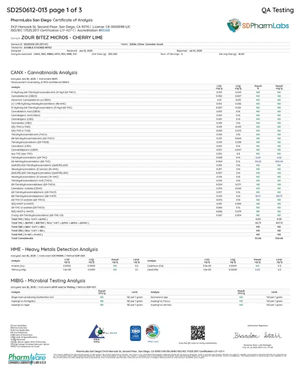 ZOUR STASH CHERRY LIME BITEZ