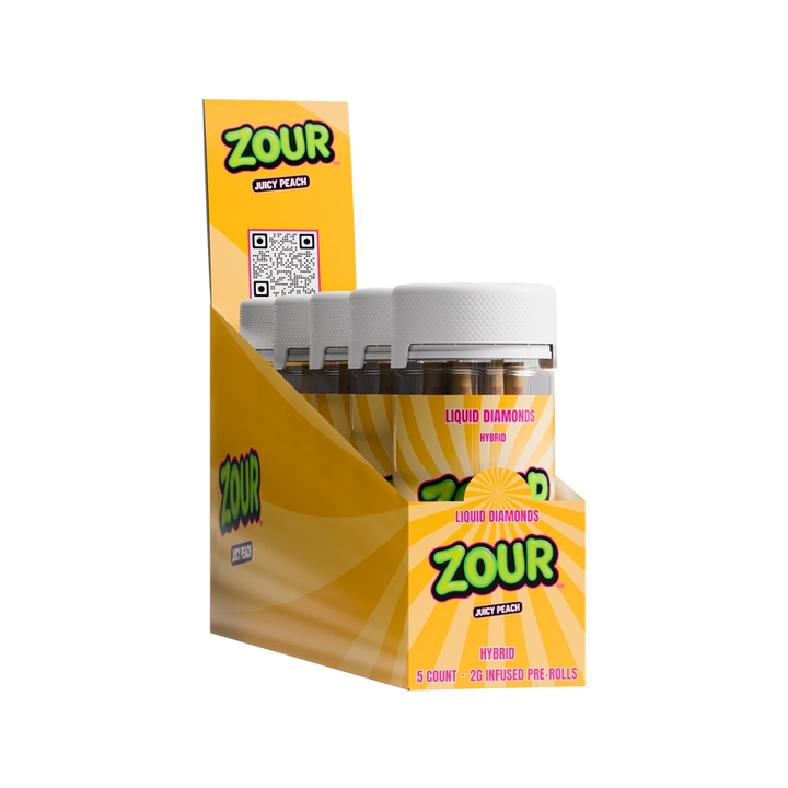 10CT ZOUR STASH JUICY PEACH 2G PREROLLS
