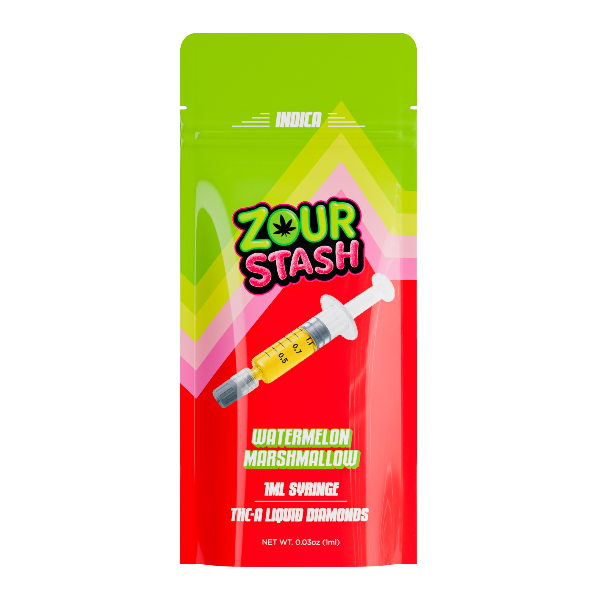 :::NEW::: Zour Stash 1ML Watermelon Marshmallow THCA Syringe