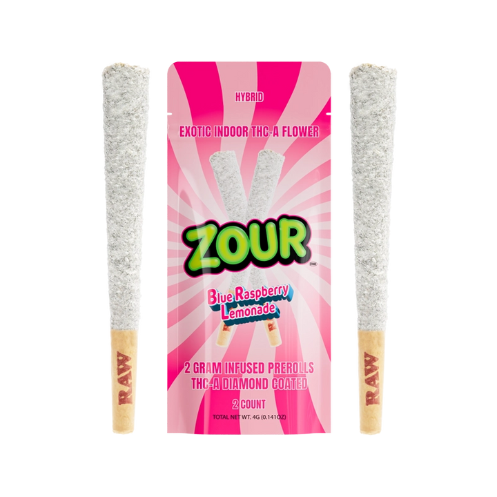 2CT BLUE RASPBERRY LEMONADE COATED PREROLLS