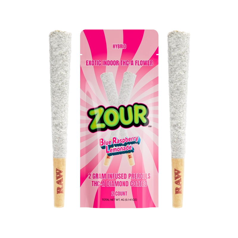 2CT BLUE RASPBERRY LEMONADE COATED PREROLLS