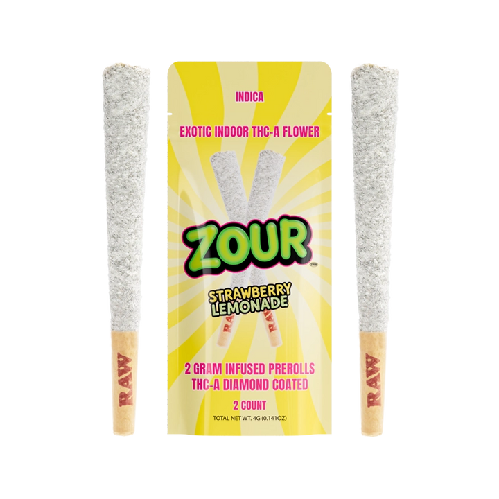 2CT STRAWBERRY LEMONADE COATED PREROLLS