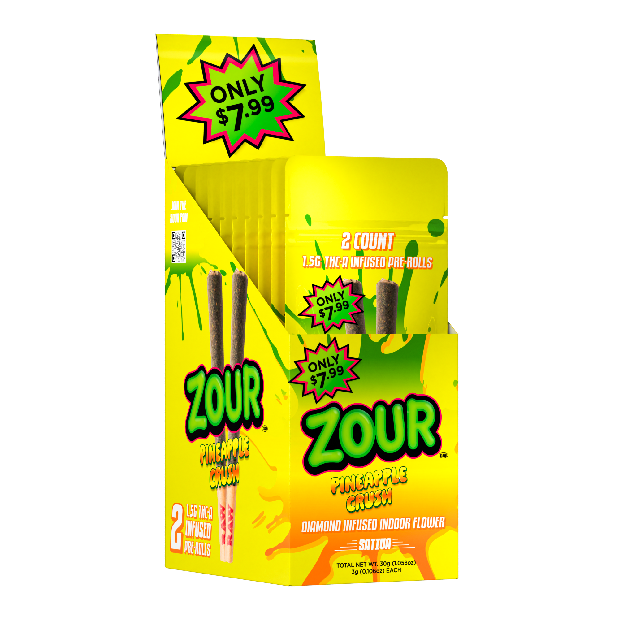 PINEAPPLE CRUSH 2-PACK PREROLLS
