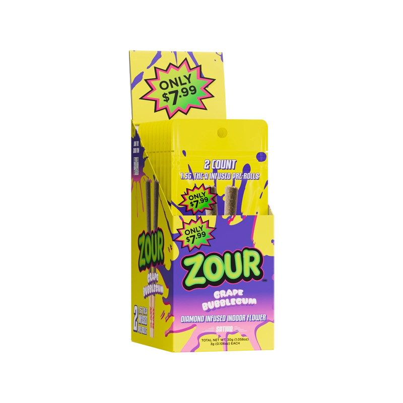 THCA GRAPE BUBBLEGUM 2-PACK PRE-ROLLS