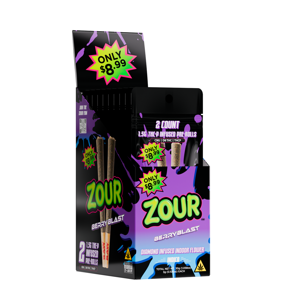 2CT THCP BERRY BLAST PREROLLS