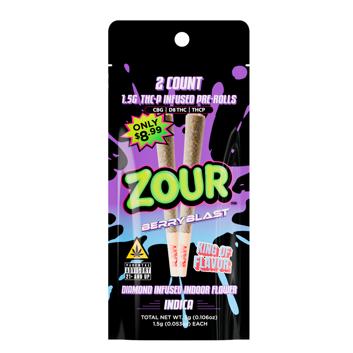 2CT THCP BERRY BLAST PREROLLS