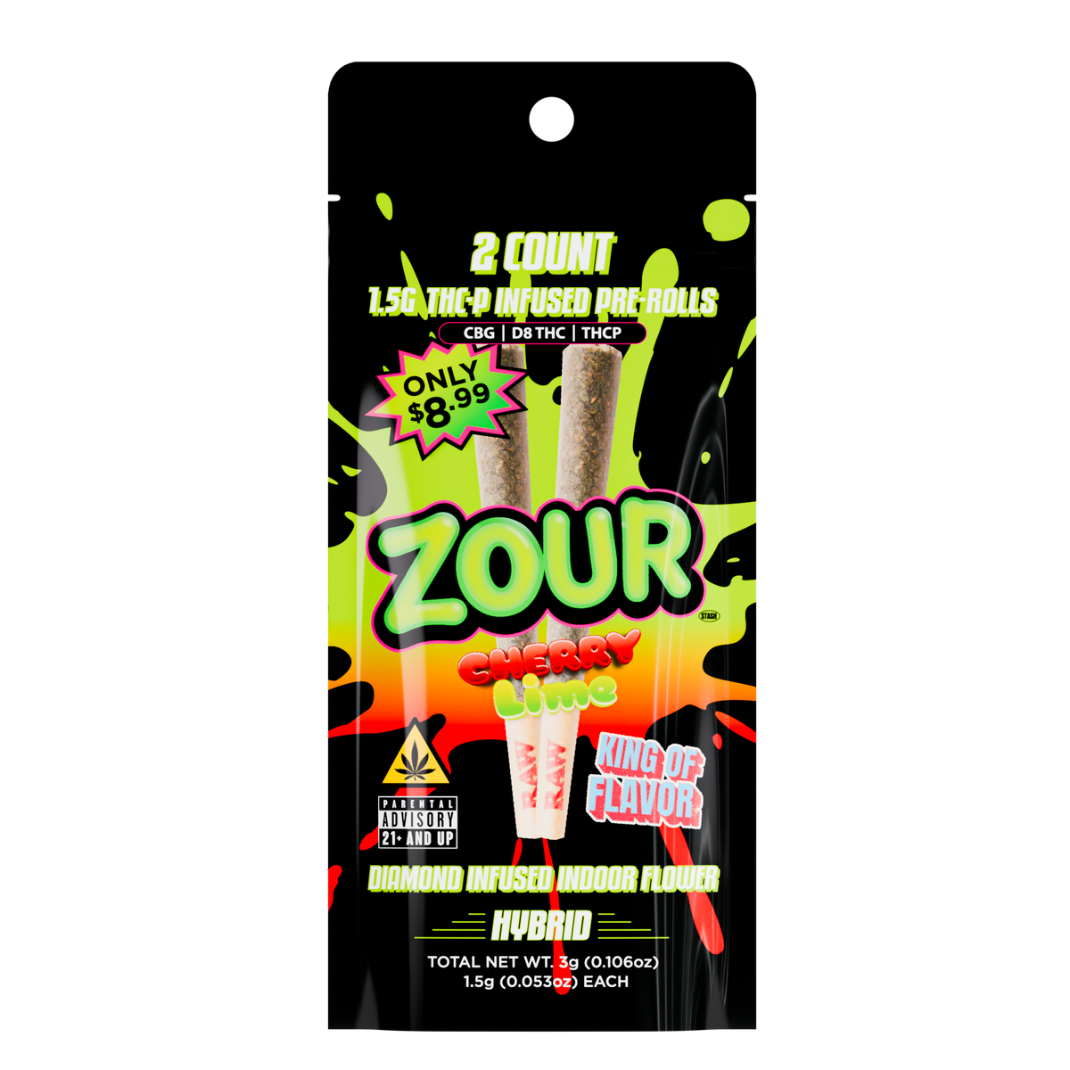 2CT THCP CHERRY LIME PREROLLS