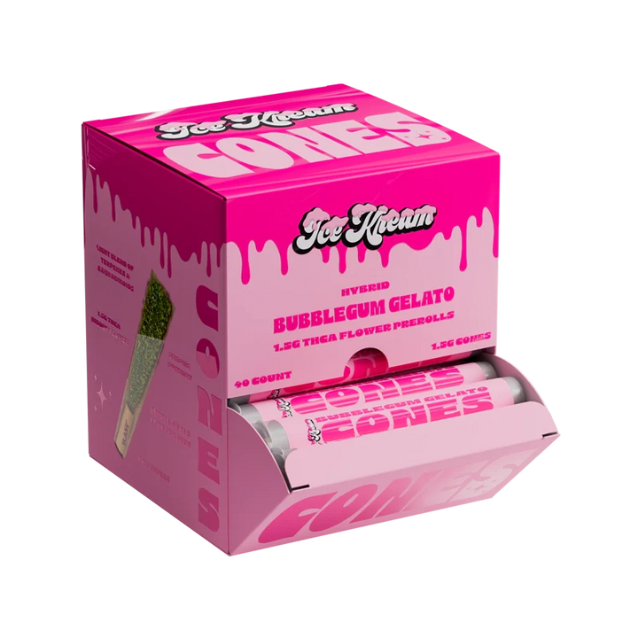 BUBBLEGUM GELATO CONES