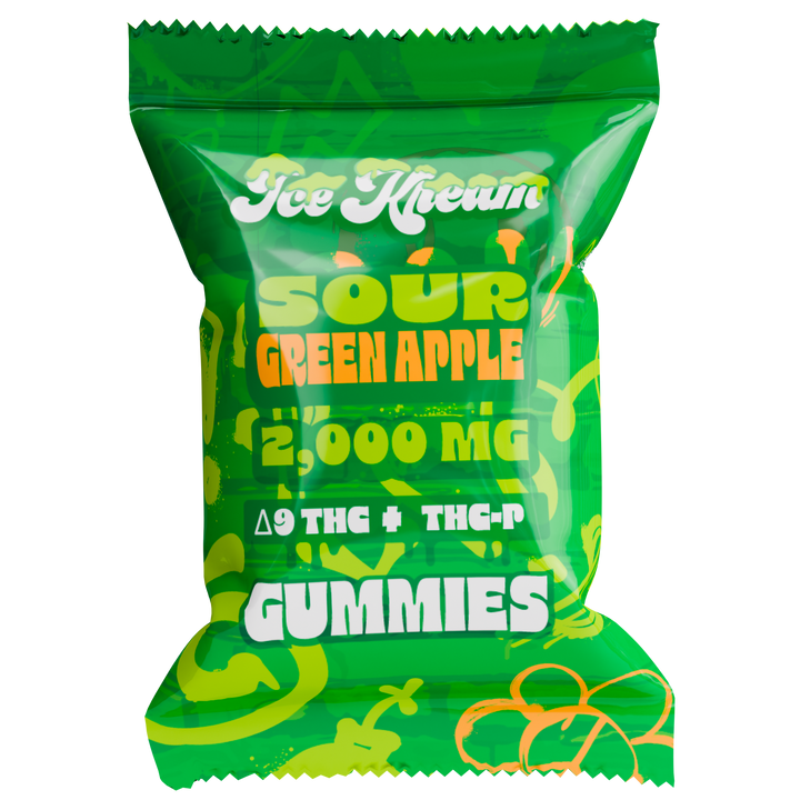 Ice Kream Sour Green Apple Single 2000mg Gummy