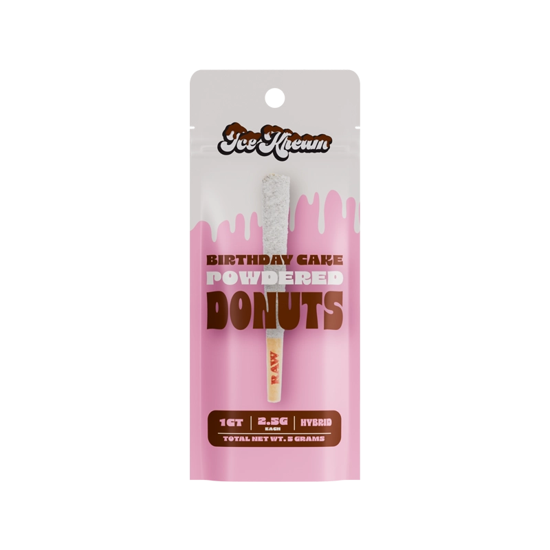 Ice Kream Birthday Cake Powdered Donut THCA Pre-Roll Mylar Bag