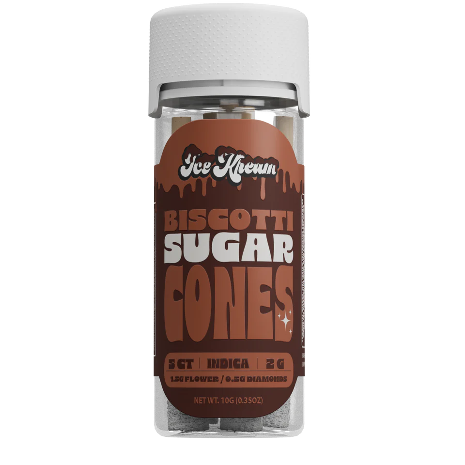 Ice Kream Biscotti THCA Sugar Cones Jar