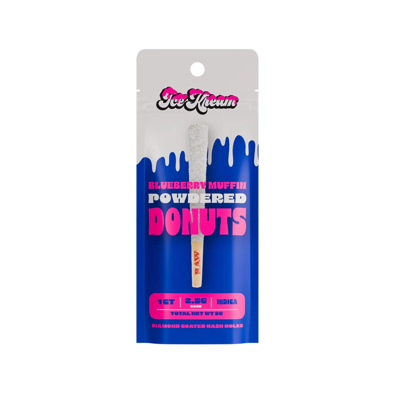 Ice Kream Blueberry Muffin Powdered Donut THCA Pre-Roll In a Mylar Bag