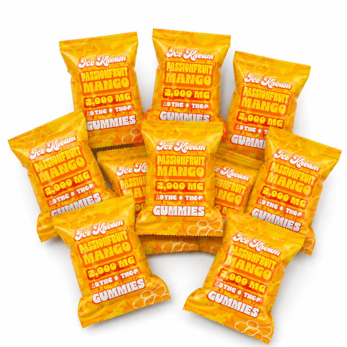 Ice Kream Passionfruit Mango 2000mg Gummies 10ct