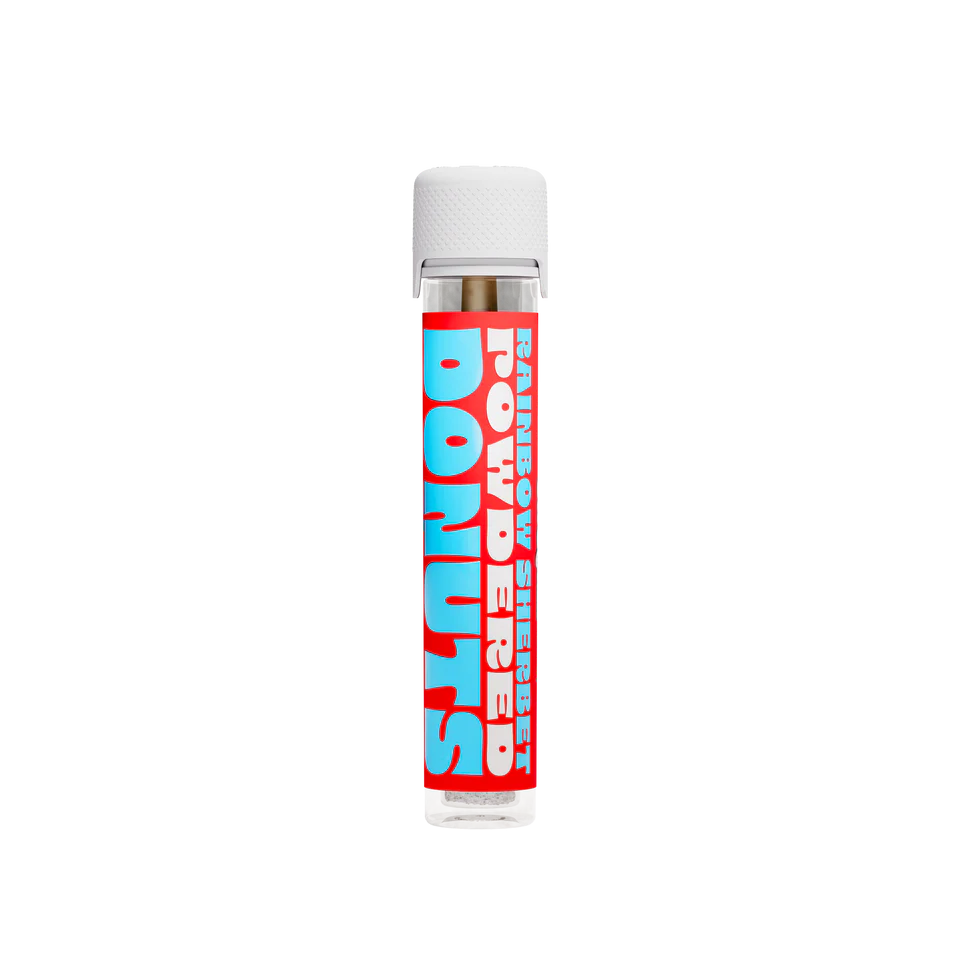 Ice Kream Rainbow Sherbet Powdered Donuts THCA Coated Pre-Roll tube