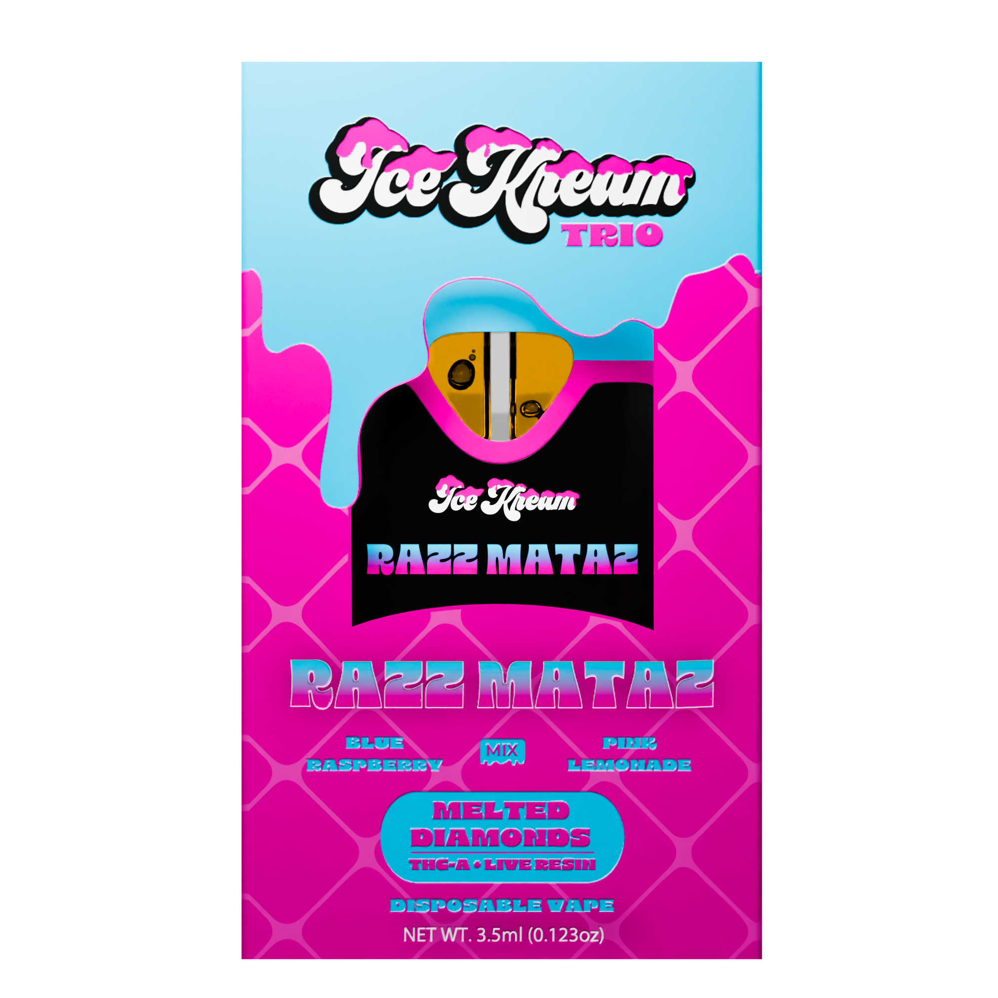 Ice Kream Razz Mataz 3.5ML THCA Trio Device Box