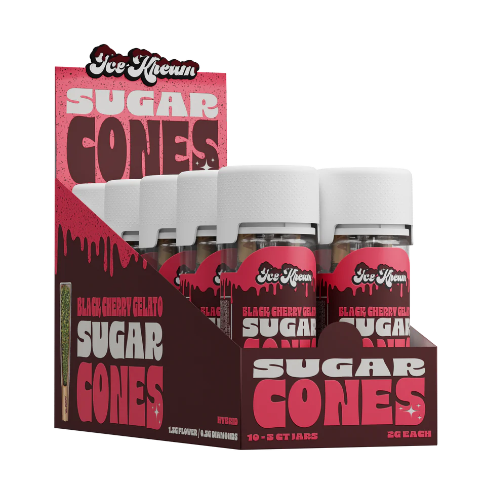 BLACK CHERRY GELATO SUGAR CONES