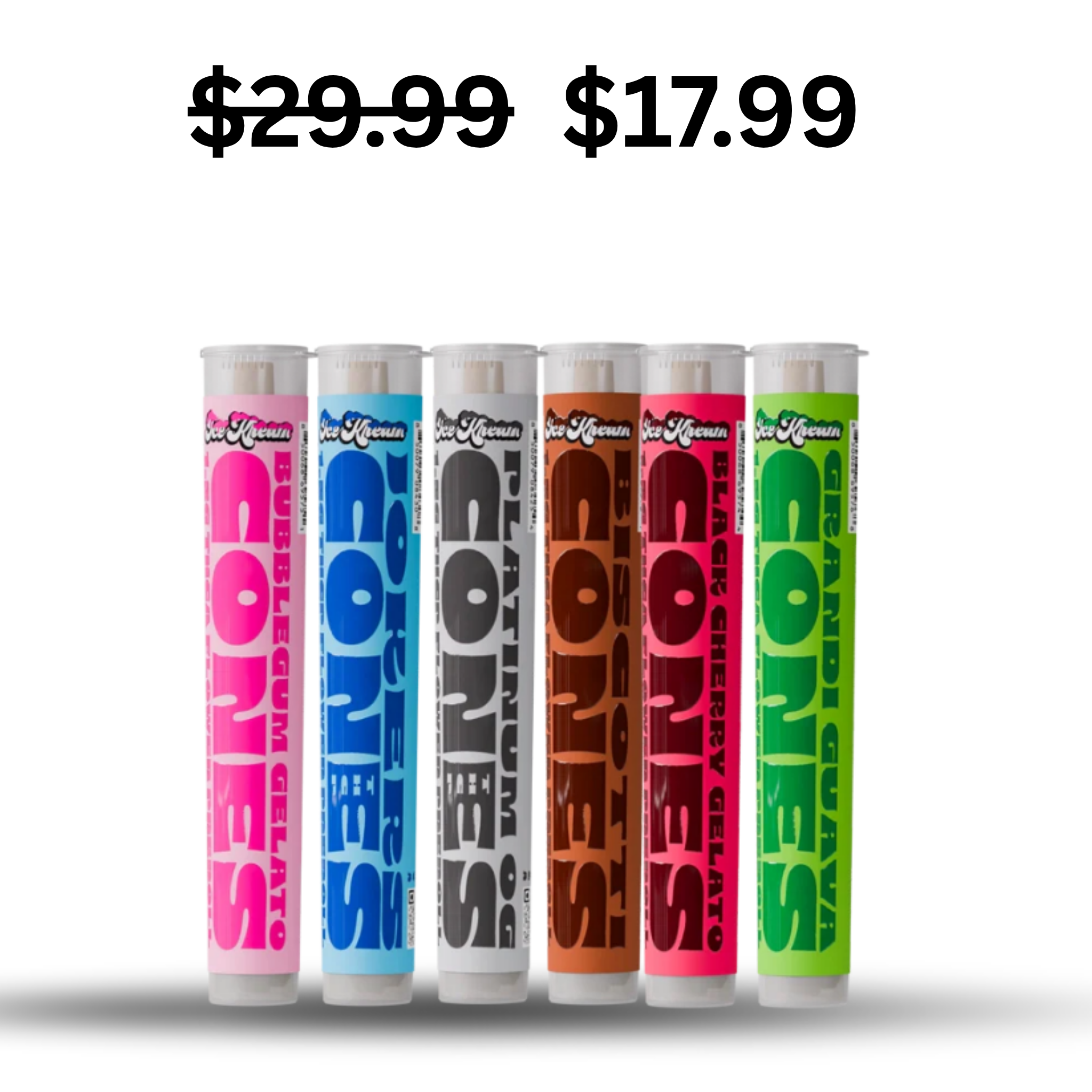 Ice Kream THCP Cones Value Pack that has one of each THCP cone flavor that in the bundle pack
