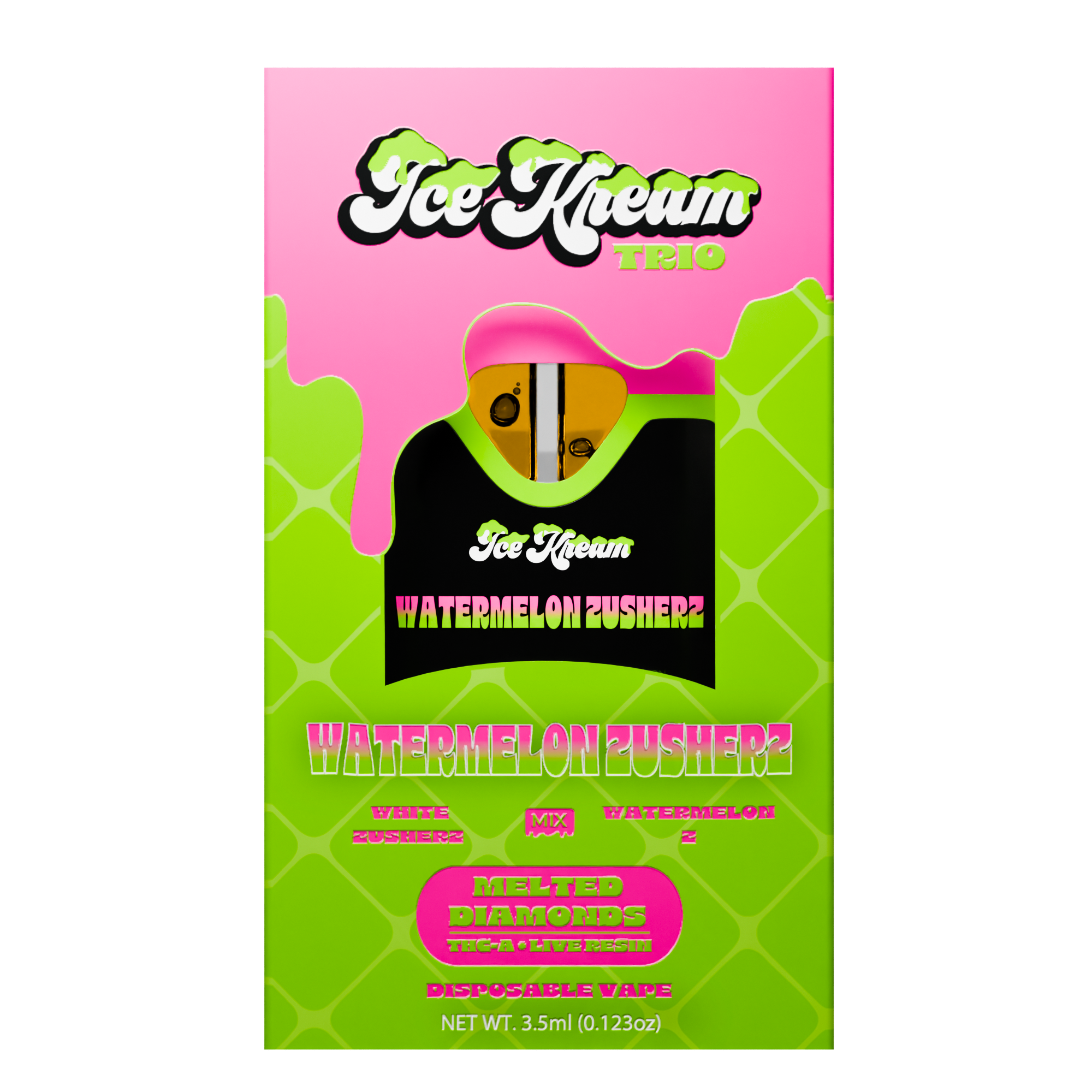 Ice Kream Watermelon Zlusherz 3.5ML THCA Trio Device Box