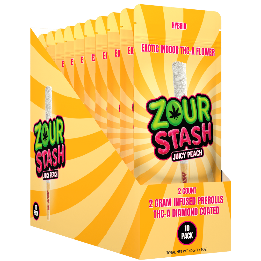 2CT JUICY PEACH COATED PREROLL