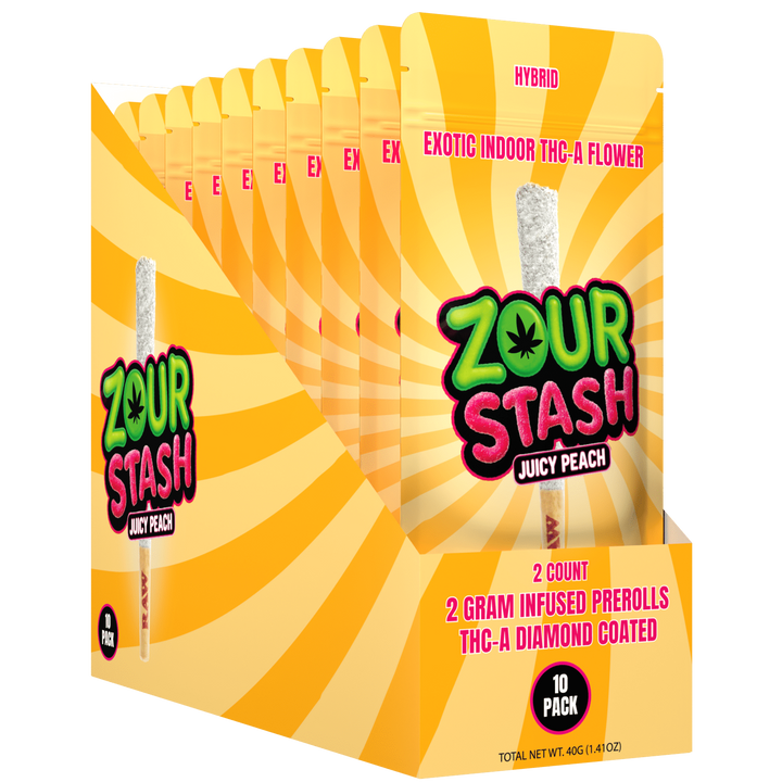 2CT JUICY PEACH COATED PREROLL