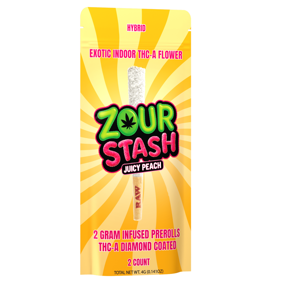 2CT JUICY PEACH COATED PREROLL