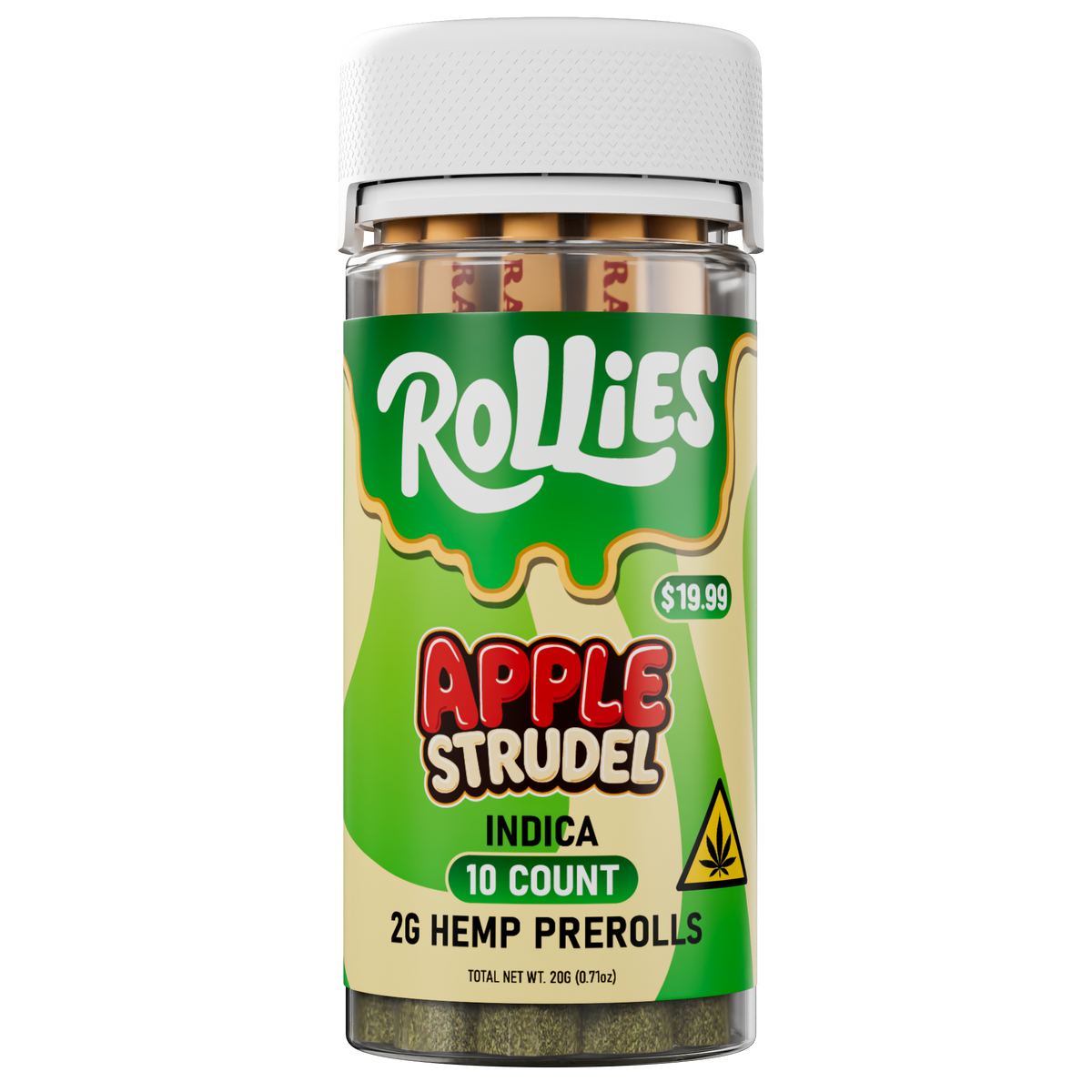 10CT ROLLIES APPLE STRUDEL HEMP 2G PRE-ROLLS