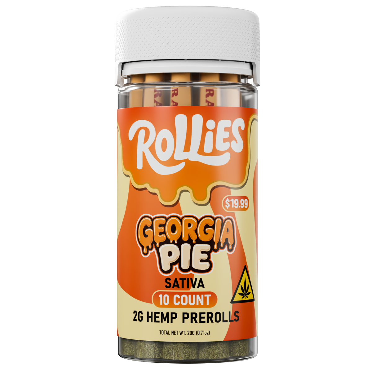 10CT ROLLIES GEORGIA PEACH HEMP 2G PRE-ROLLS