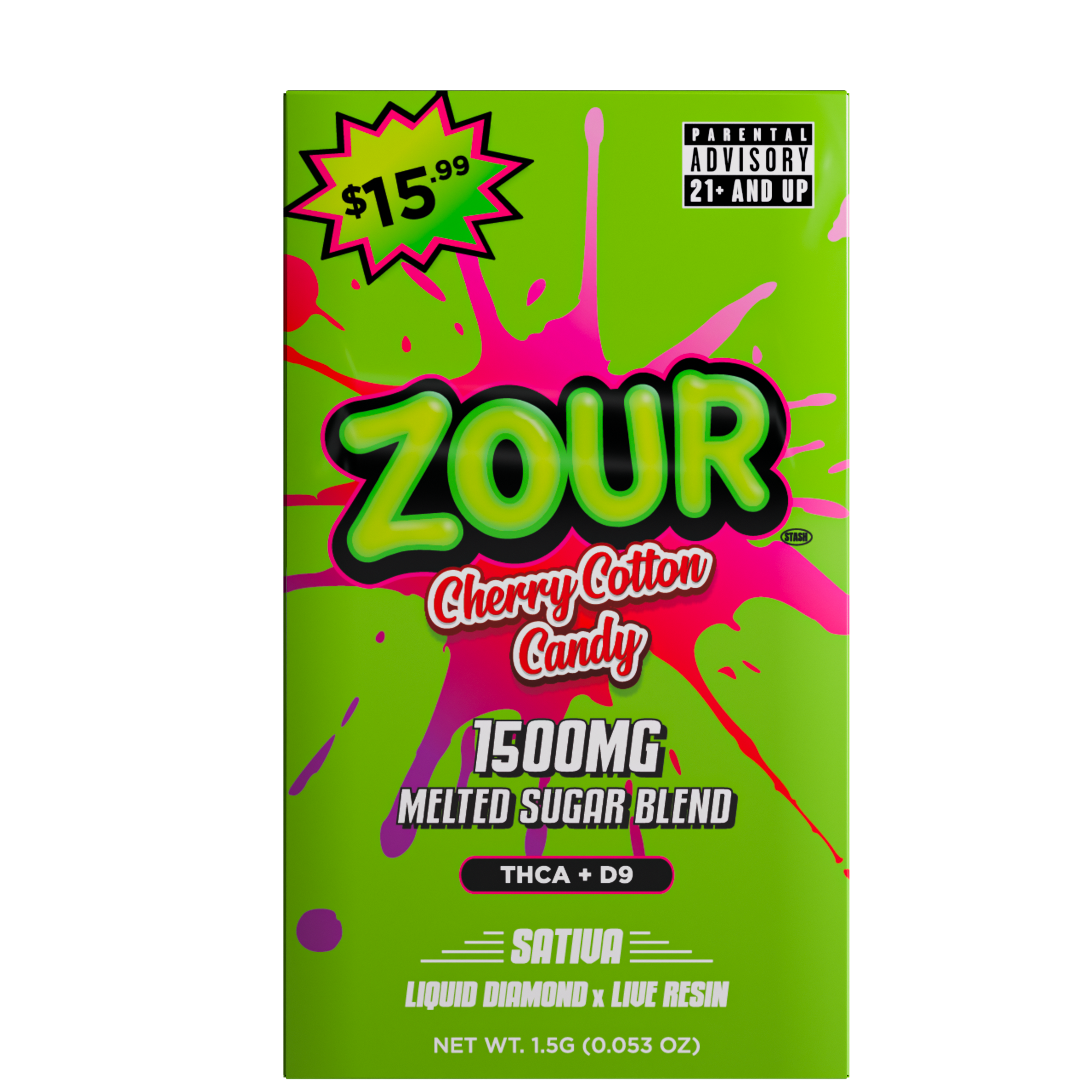 Zour Stash Cherry Cotton Candy 1.5ML THCA Device