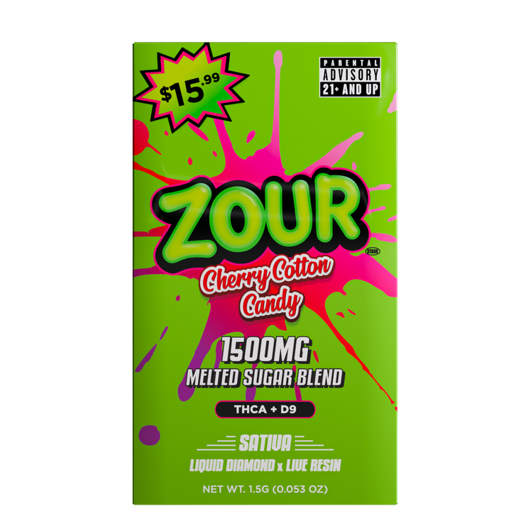 Zour Stash Cherry Cotton Candy 1.5ML Disposable Vape