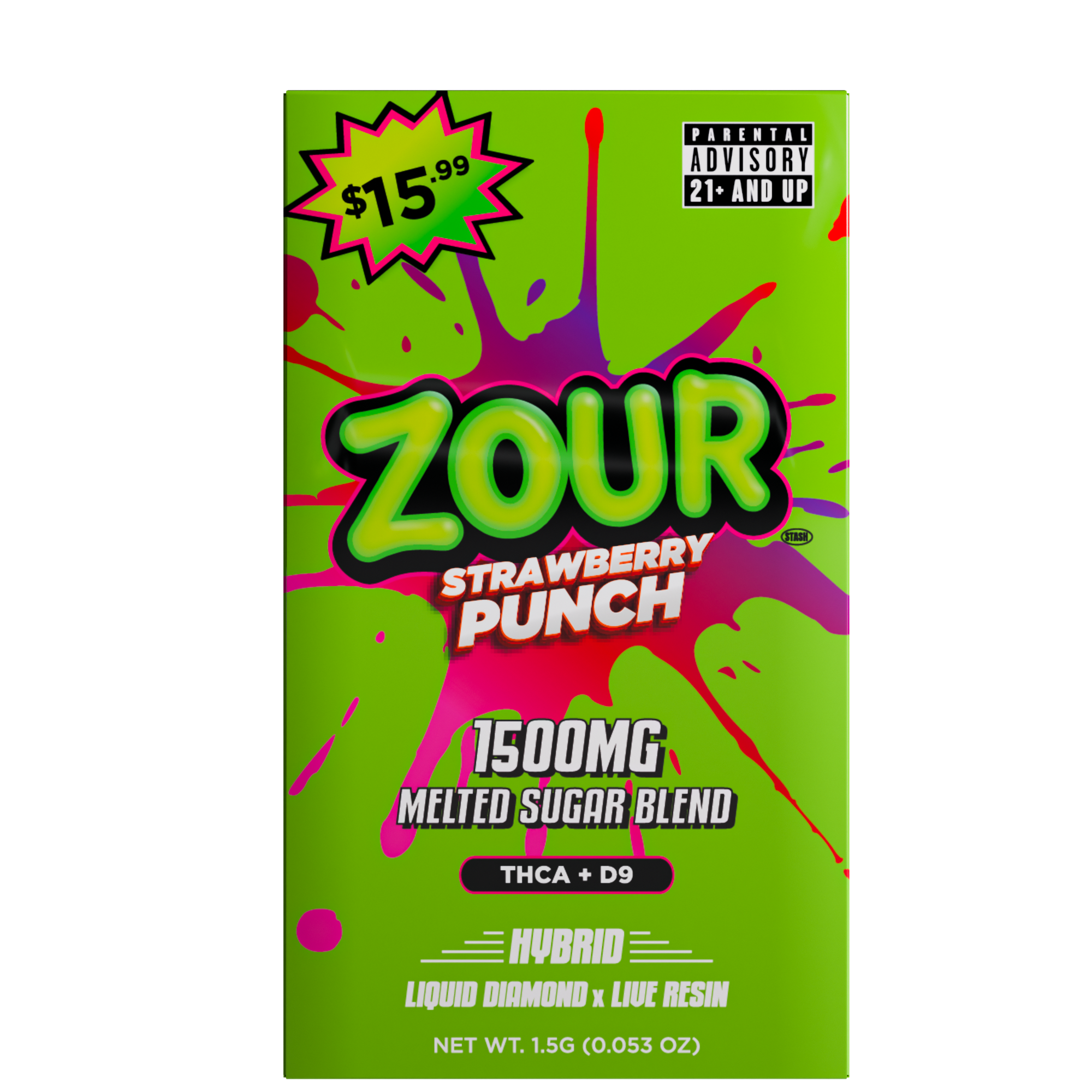 Zour Stash Strawberry Punch 1.5ml THCA Device