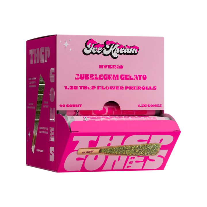 THCP BUBBLGUM GELATO CONES