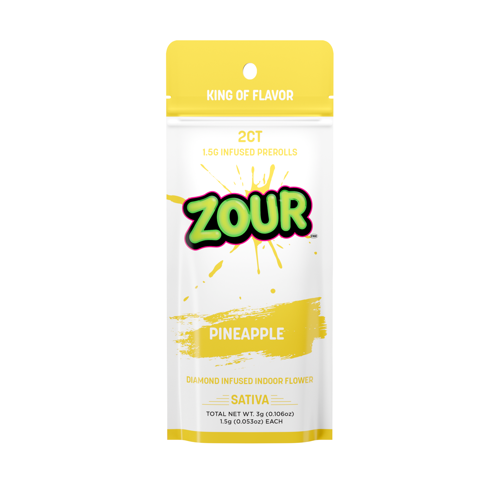 Tx 2CT PINEAPPLE DIAMOND INFUSED PREROLLS