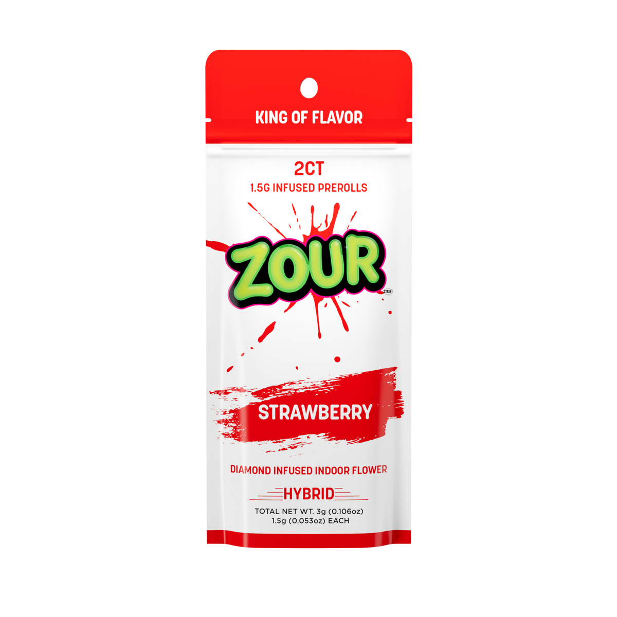 Tx 2CT STRAWBERRY DIAMOND INFUSED PREROLLS