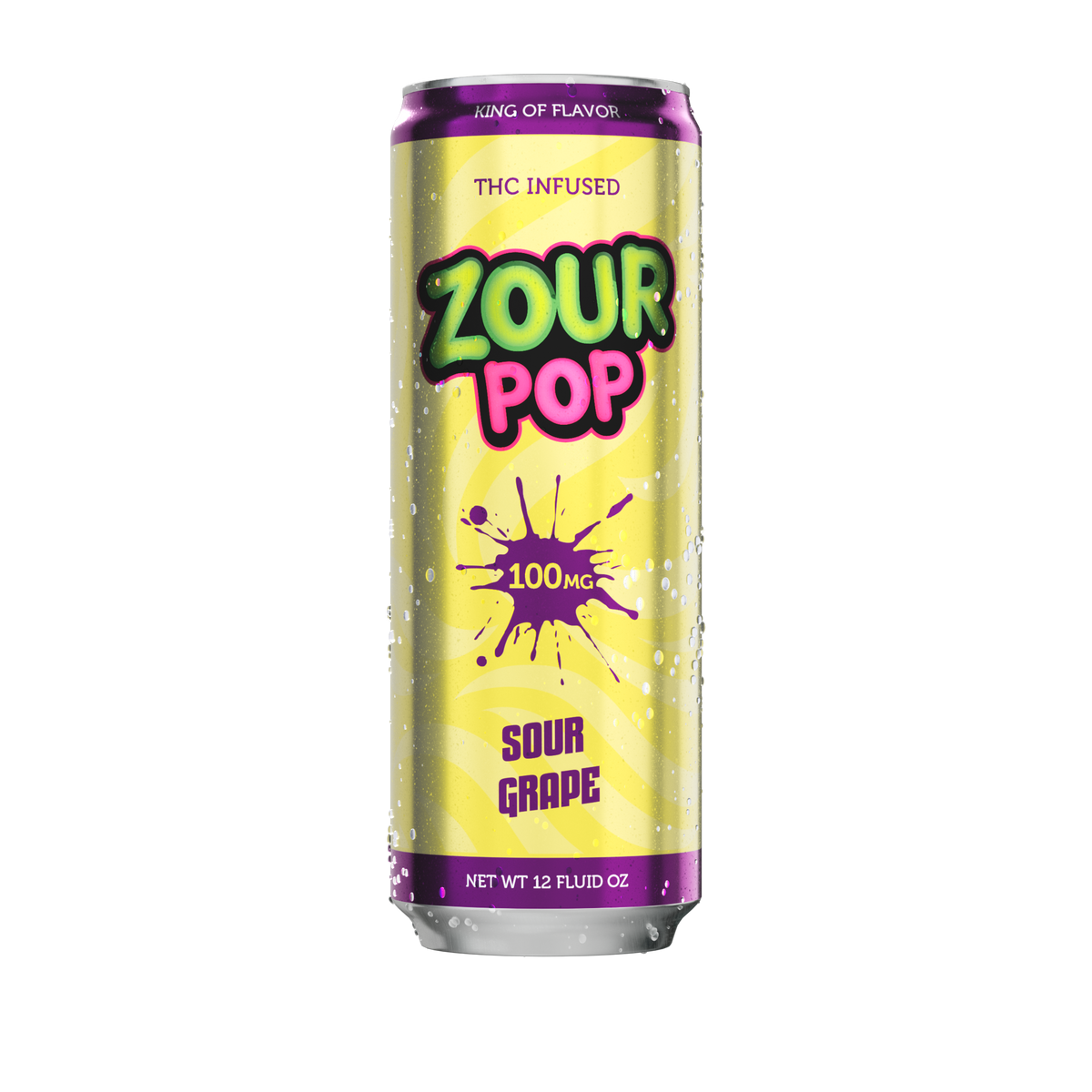 4pk Zour Pop Sour Grape 100mg THC Drinks