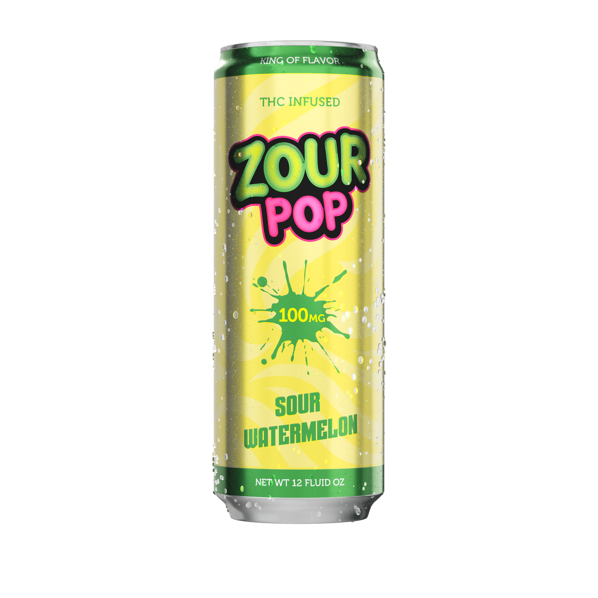 4pk Zour Pop Sour Watermelon 100mg THC Drinks