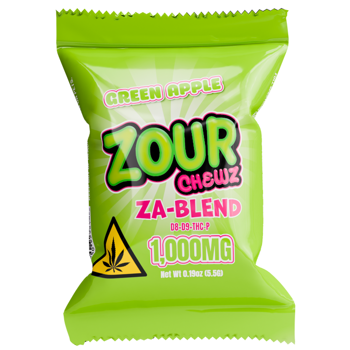 Zour Chewz Green Apple 1000mg Edible