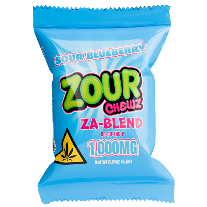 Zour Chewz Sour Blueberry 1000mg Edible