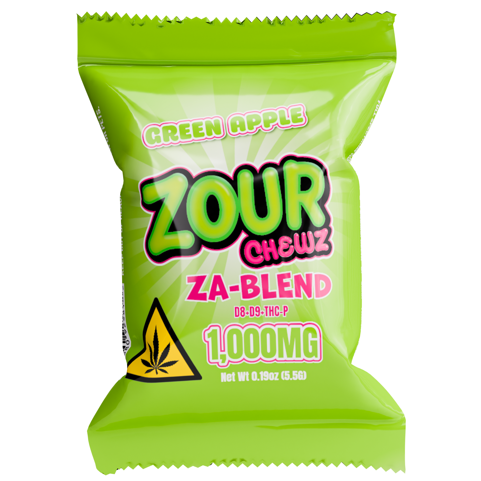 Zour Chewz Green Apple 1000mg Edible