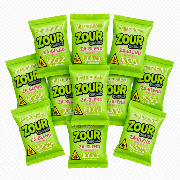 Zour Chewz Green Apple 1000mg Edible