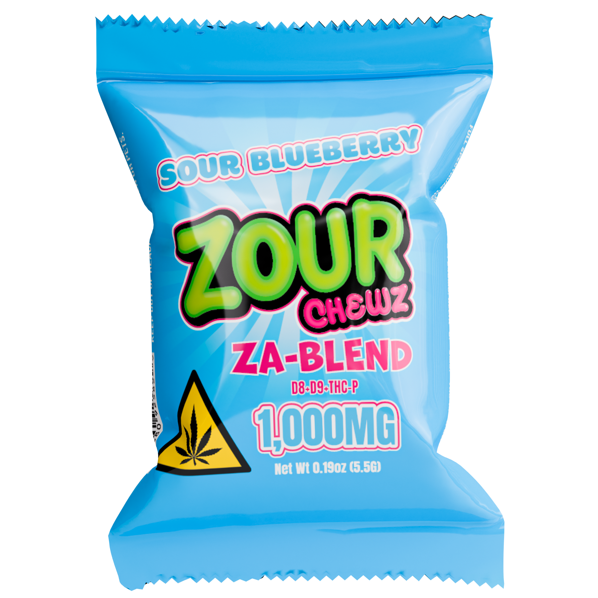 Zour Chewz Sour Blueberry 1000mg Edible