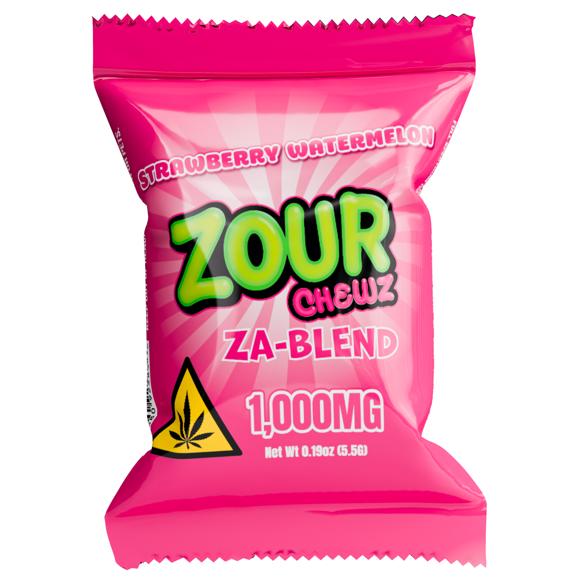 Zour Chewz Strawberry Watermelon 1000mg Edible