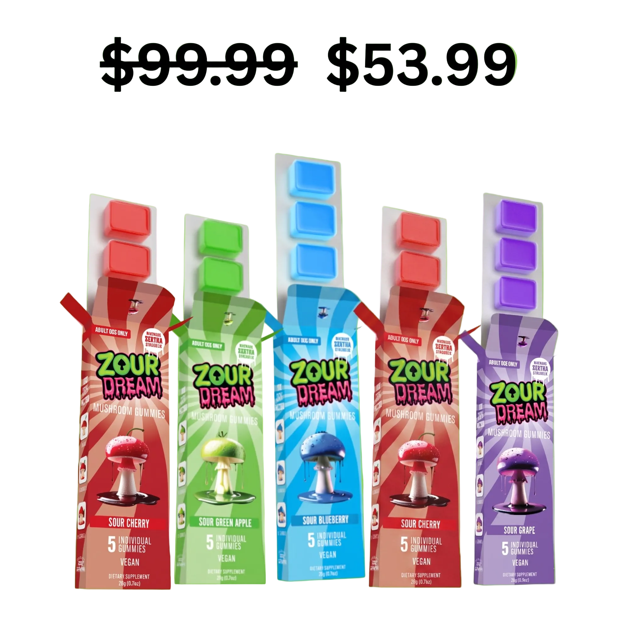 Zour Dreams Value Pack that has all 5 flavors of Zour Dream