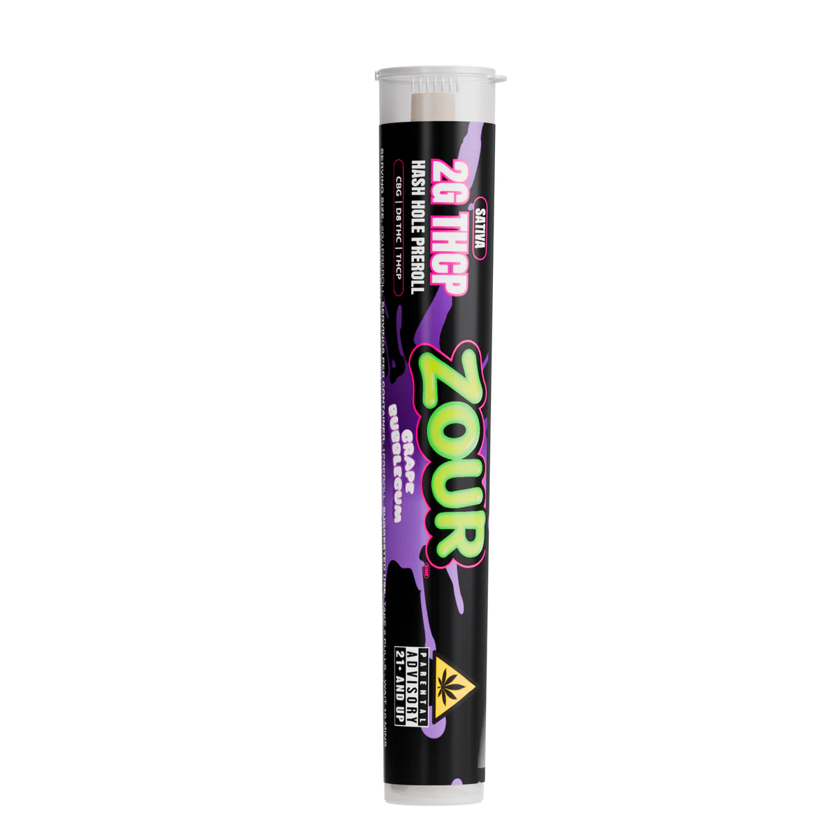 Zour Stash Grape Bubblegum THCP Hash Hole Tube