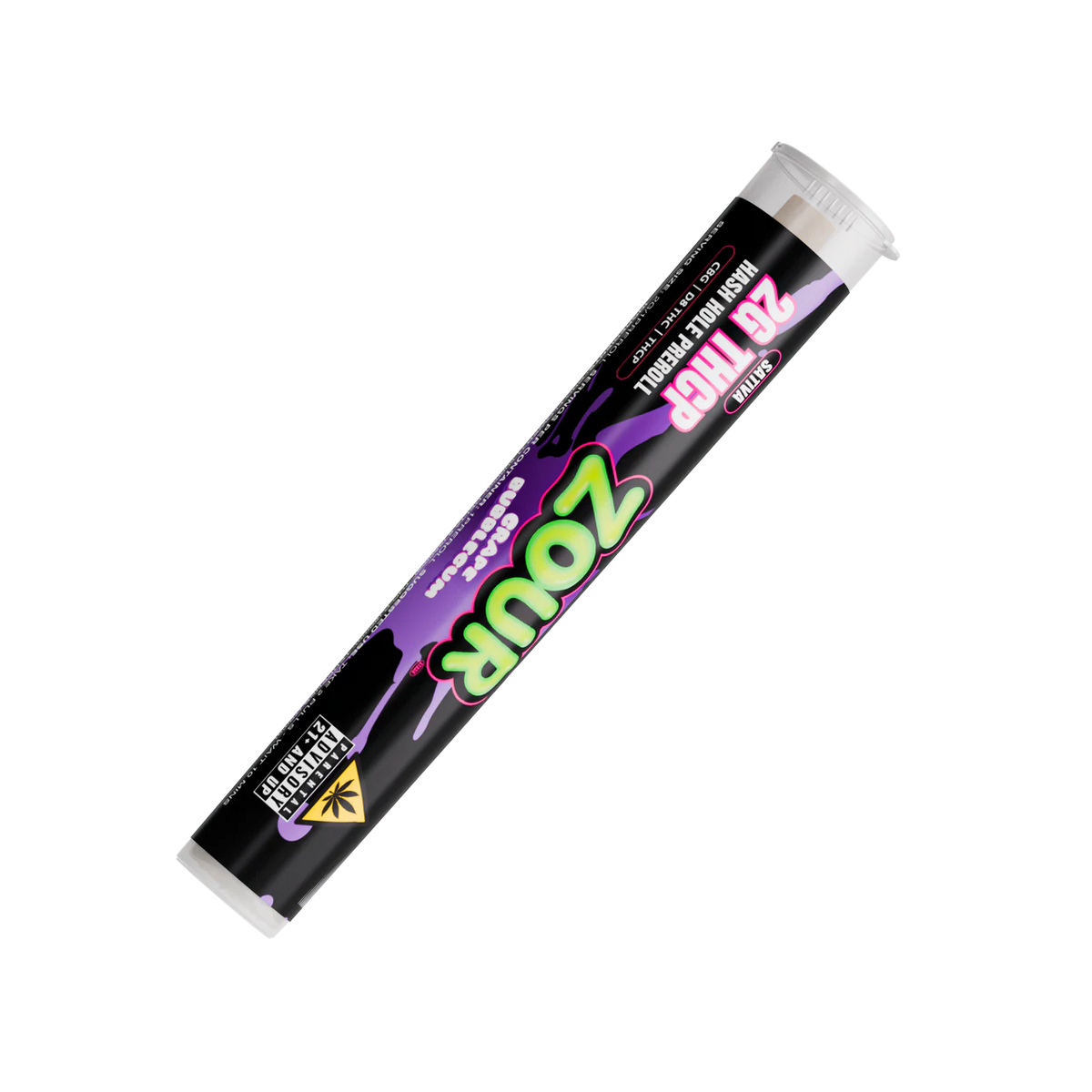 Zour Stash Grape Bubblegum THCP Hash Hole sideways tube